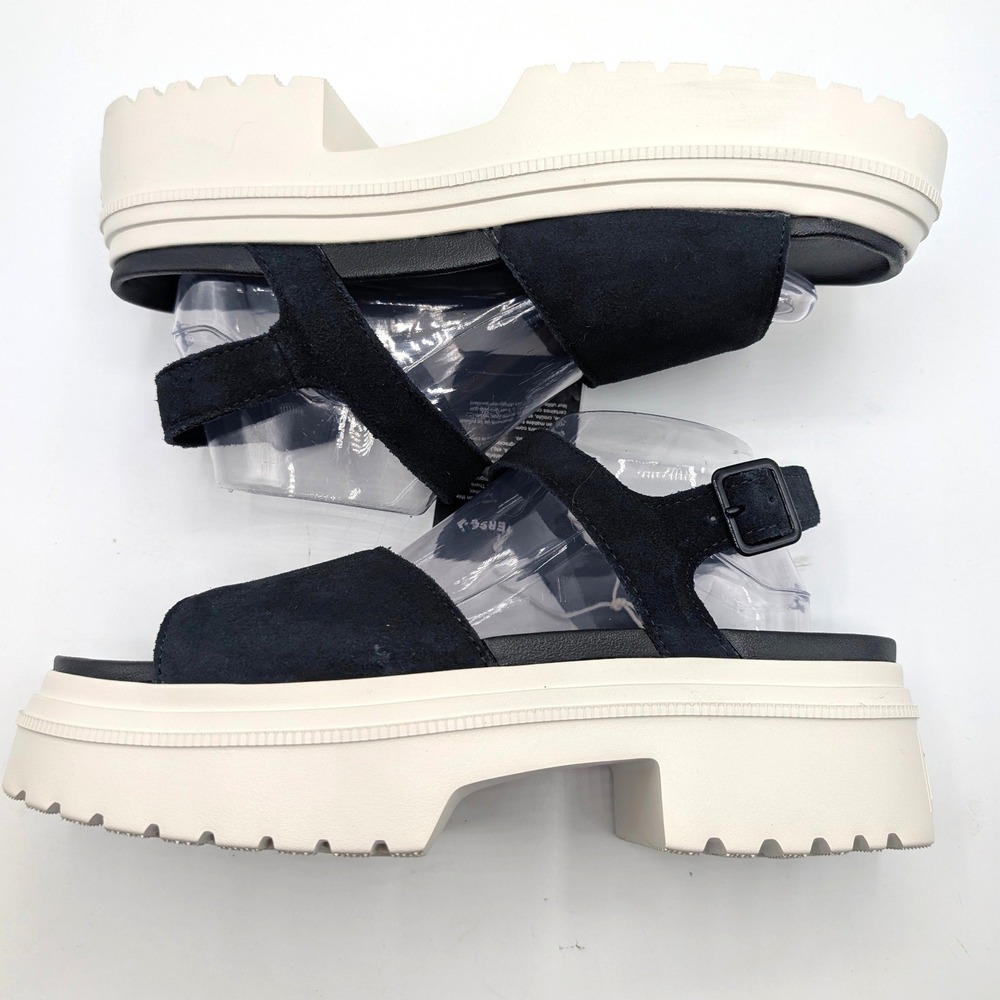 Converse Chuck Taylor All Star Lugged Sandals Black Suede Platform Womens 10
